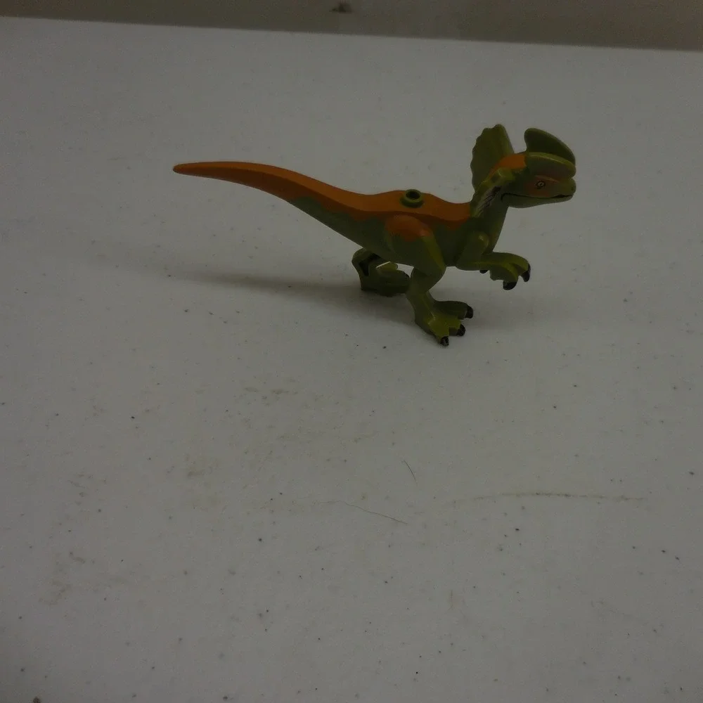 LEGO Jurassic World‎ Dilophosaurus Dinosaur Figure Green Orange Small 3.5 Inch